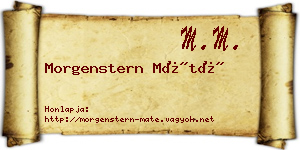 Morgenstern Máté névjegykártya